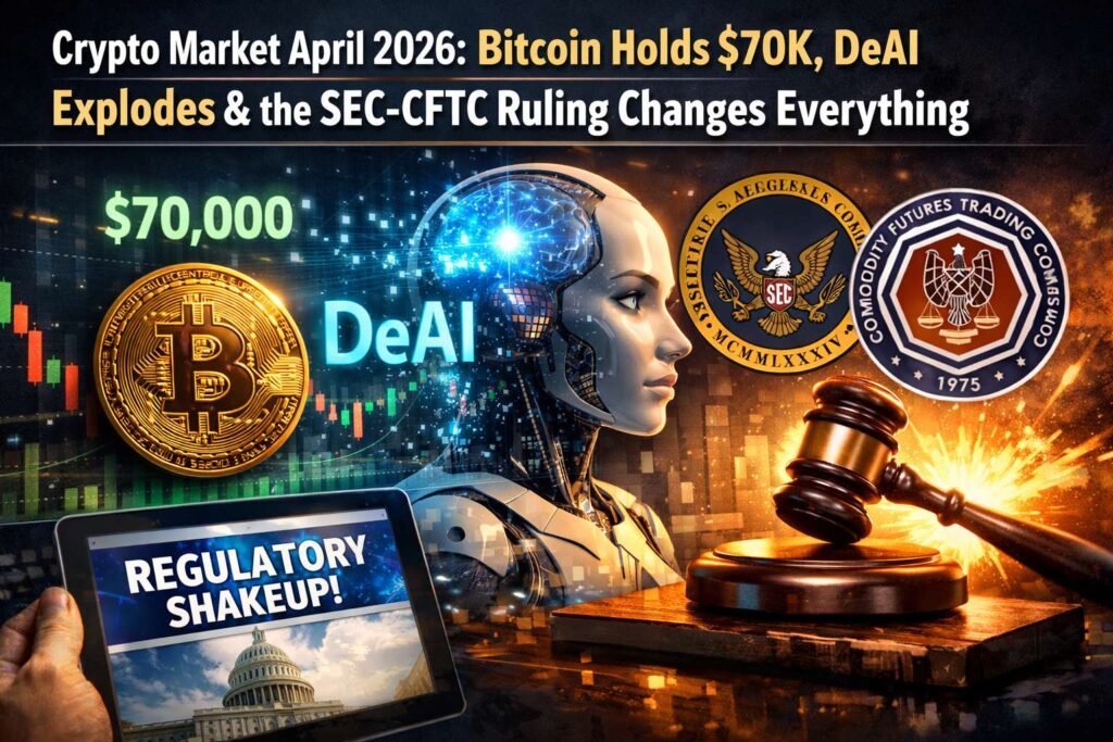 Crypto Market April 2026: Bitcoin Holds $70K, DeAI Explodes & the SEC-CFTC Ruling Changes Everything